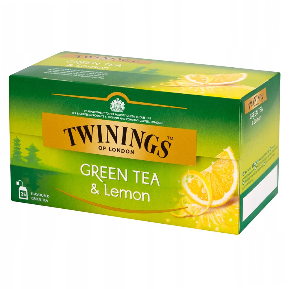 Ceai Twinings Verde cu Aroma Lamaie, 25 x 1.6 g