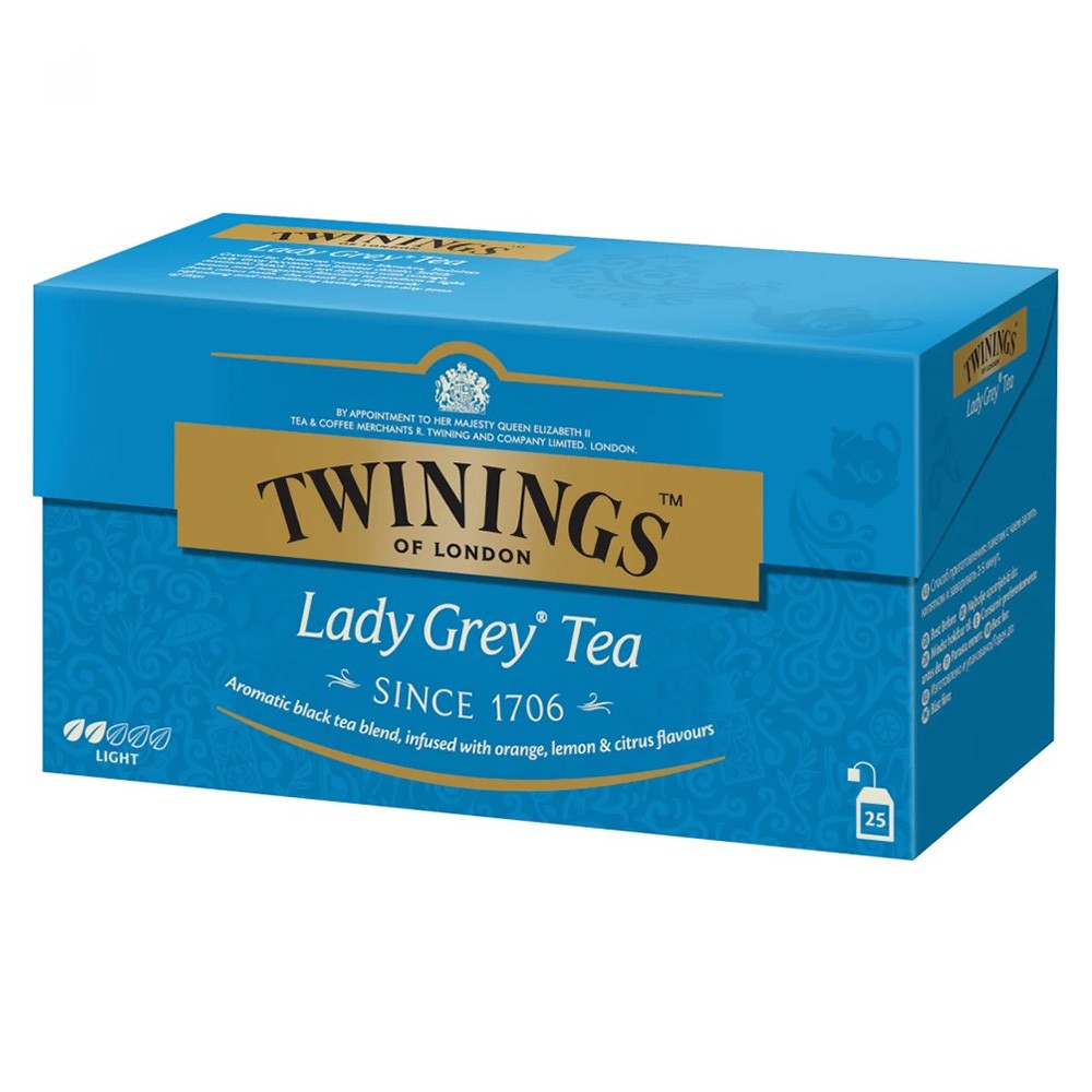 Ceai Twinings Negru cu Aroma Citrice, Lady Grey, 25 x 2 g
