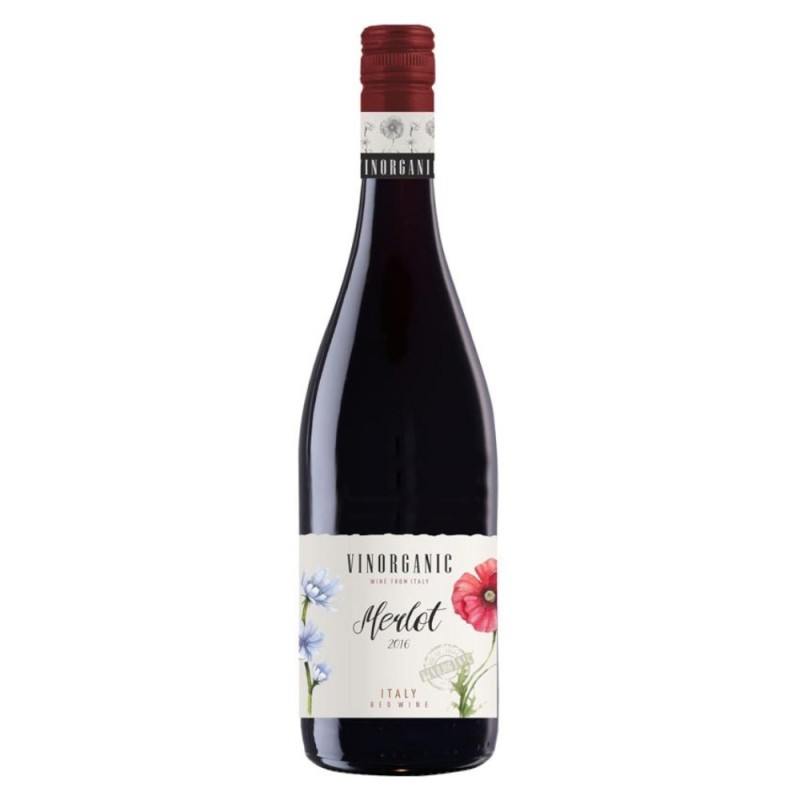 Vin Rosu Bio Merlot 13,5% vol, 75 cl Vin Organic