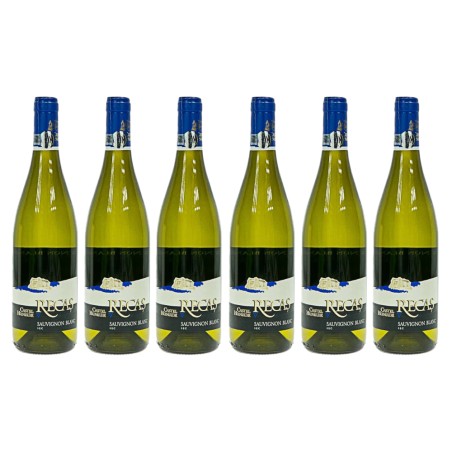 Set Vin Castel Huniade Sauvignon Blanc, Cramele Recas Alb Sec, 6 Sticle x 0.75 l...
