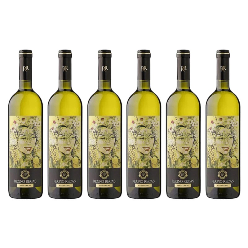 Set Vin Regno Recas Pinot Grigio, Alb Sec 6 Sticle x 0.75 l
