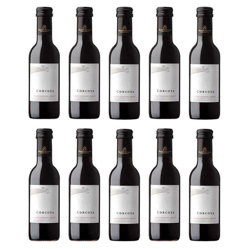 Set Vin Corcova Rosu Sec 10 Sticle x 0.187 l