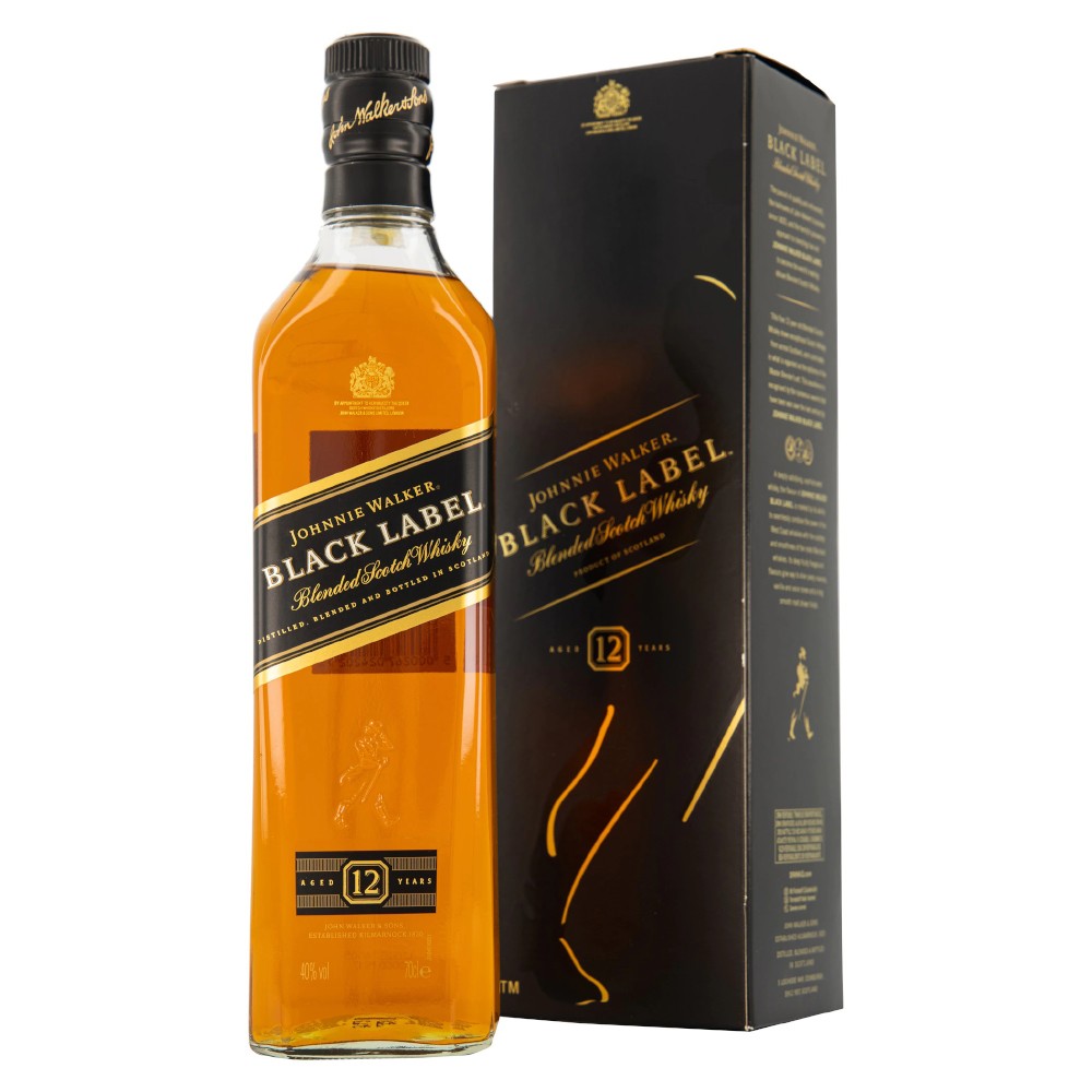 Whisky Johnnie Walker Black 12 Ani, 40% Alcool, 0.7 l