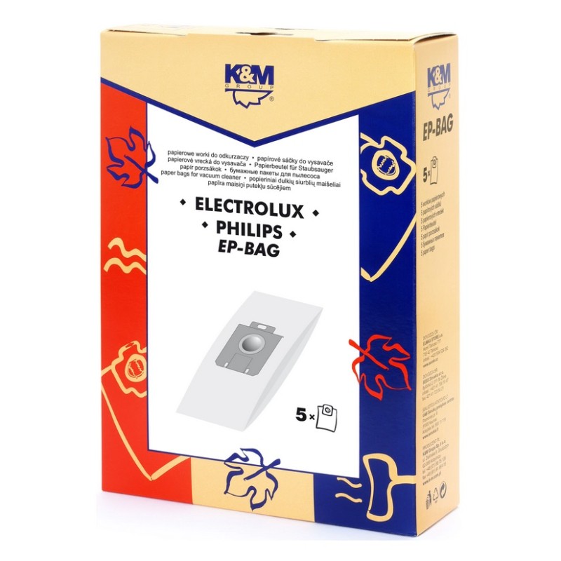 Sac Aspirator Electrolux-Philips Universal (s-bag), Hartie, 5 x Saci, K&M