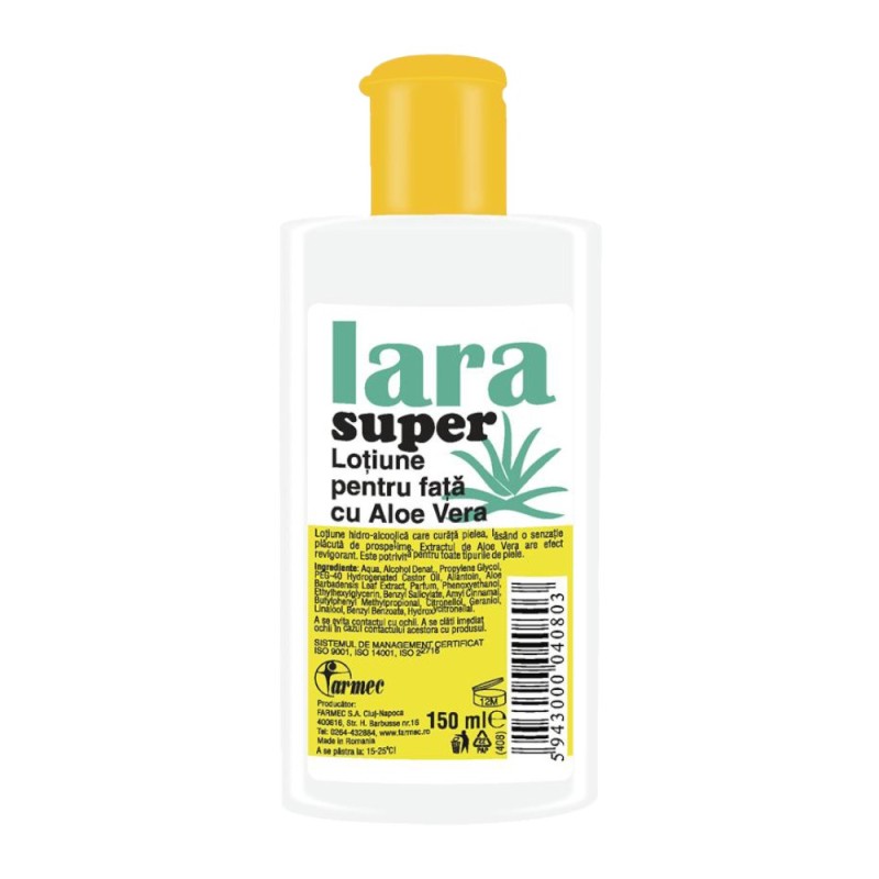 Lotiune pentru Fata Lara Super cu  Aloe Vera, 150 ml