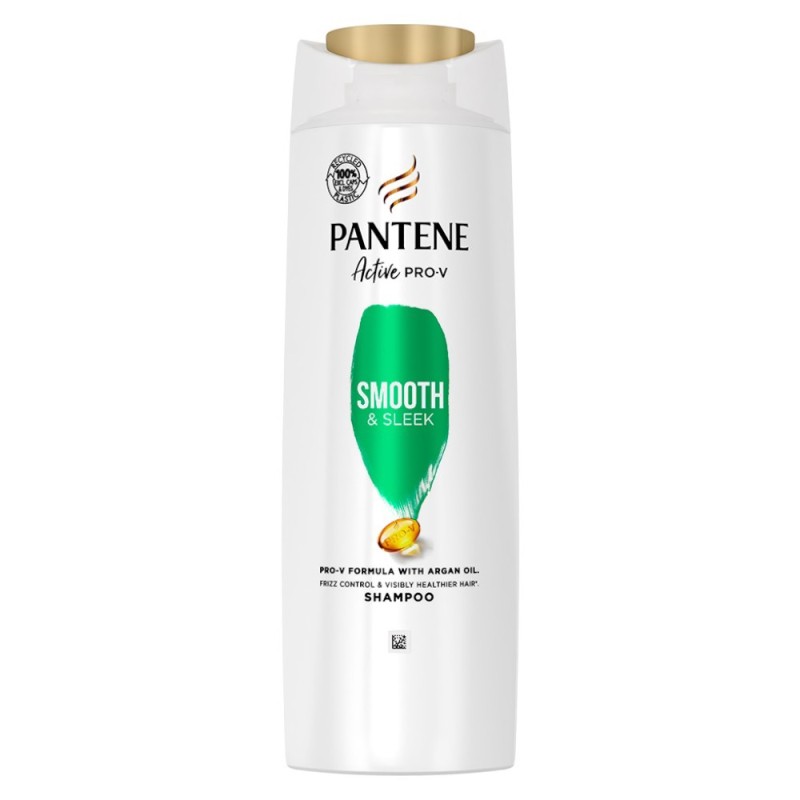 Sampon Pantene Pro-V Smooth & Sleek, pentru Par Ondulat, Lucios si Matasos, 360 ml