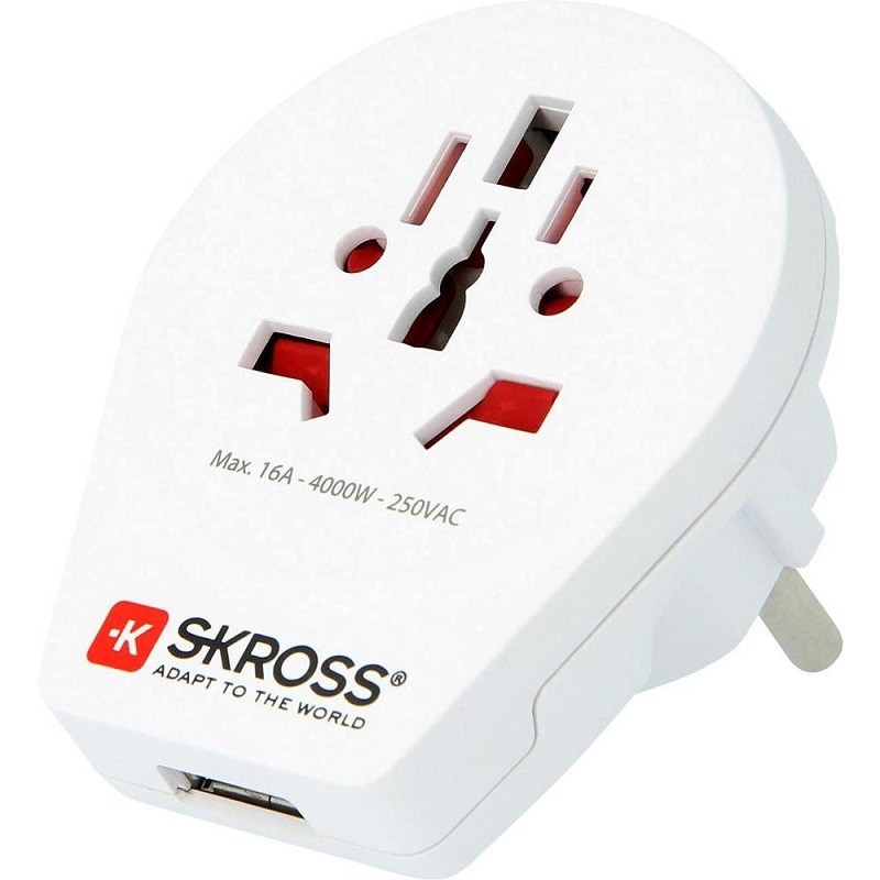 Adaptor Priza Skross Universal World - EU cu USB, Skross