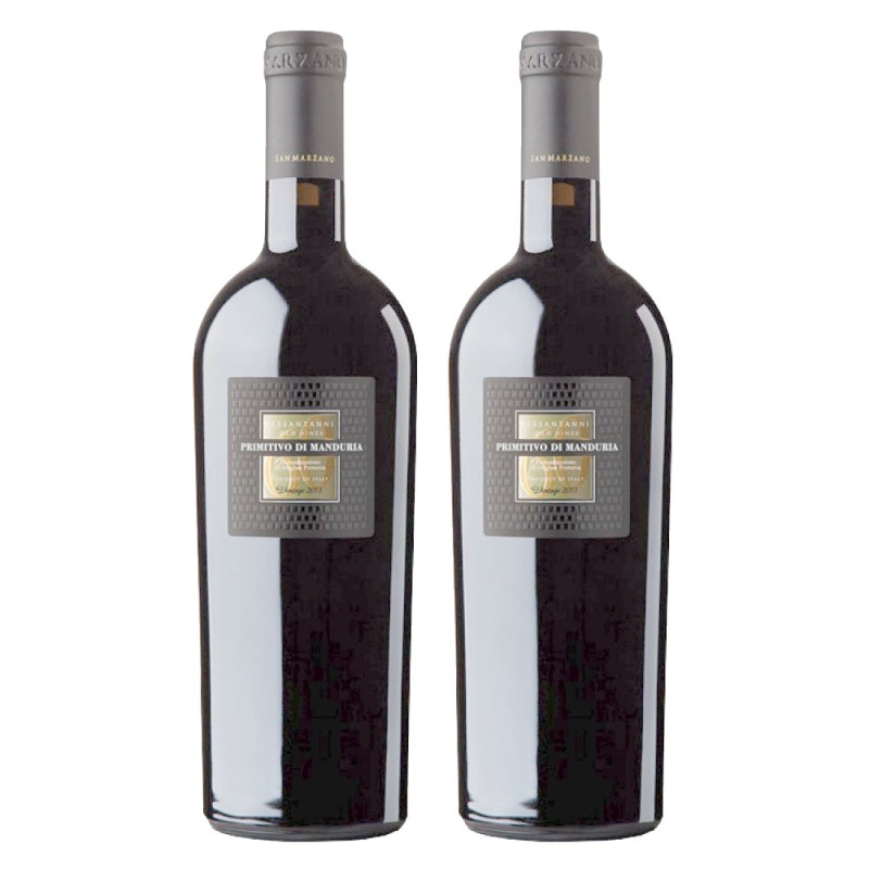 Set 2 Sticle Vin San Marzano Sessantanni Primitivo Di Manduria DOP, 14.5% Alcool, Rosu, Sec, 0.75 l