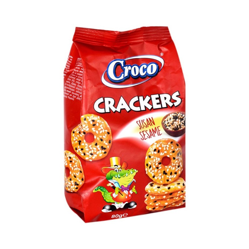 Biscuiti cu Susan Croco Crackers, 80 g
