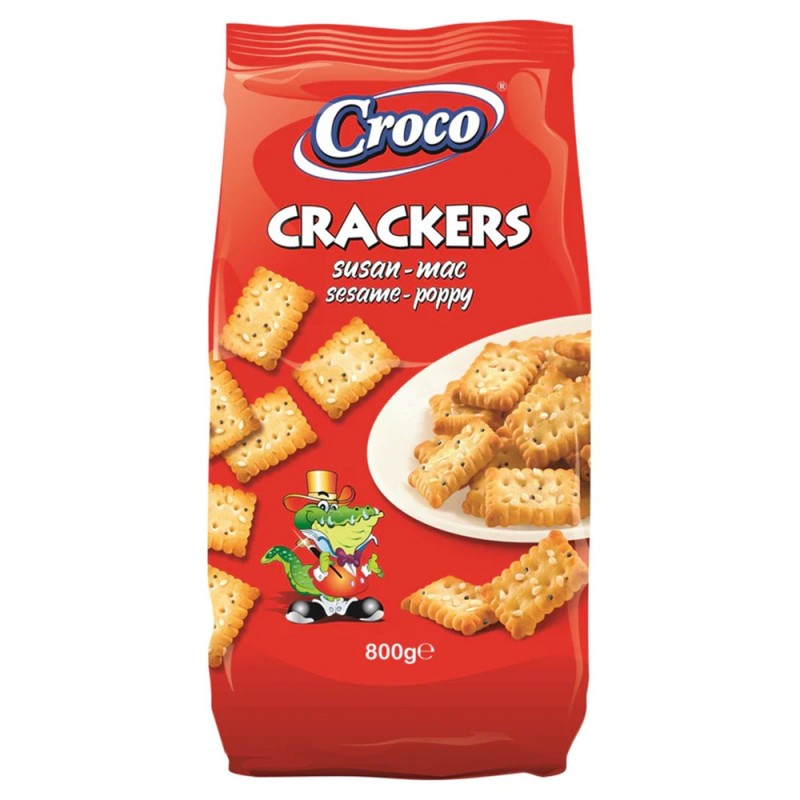 Biscuiti cu Susan si Mac Croco Crackers, 800 g