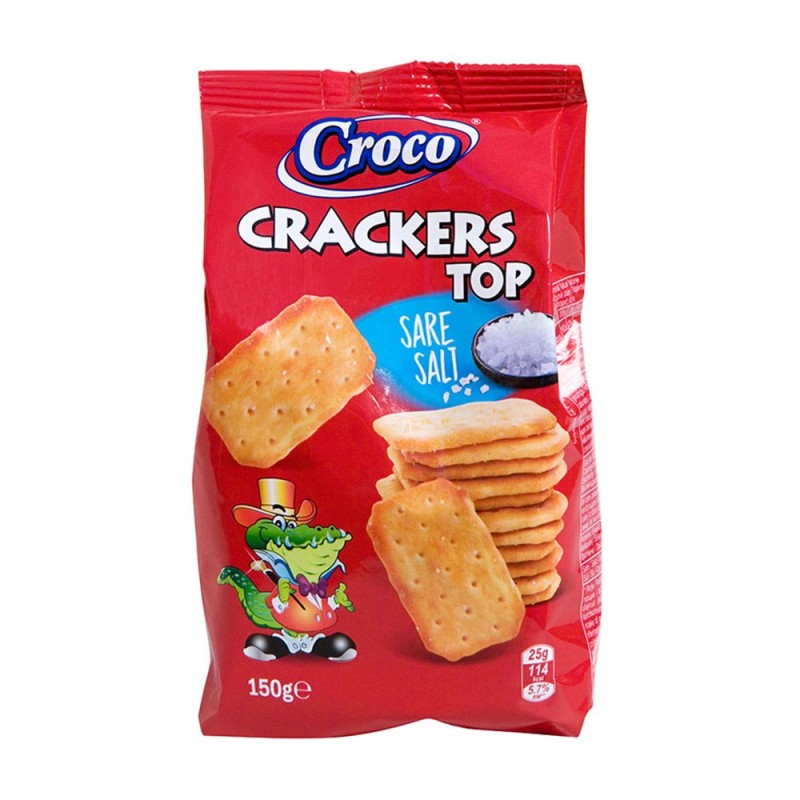 Biscuiti Top cu Sare Croco Crackers, 150 g