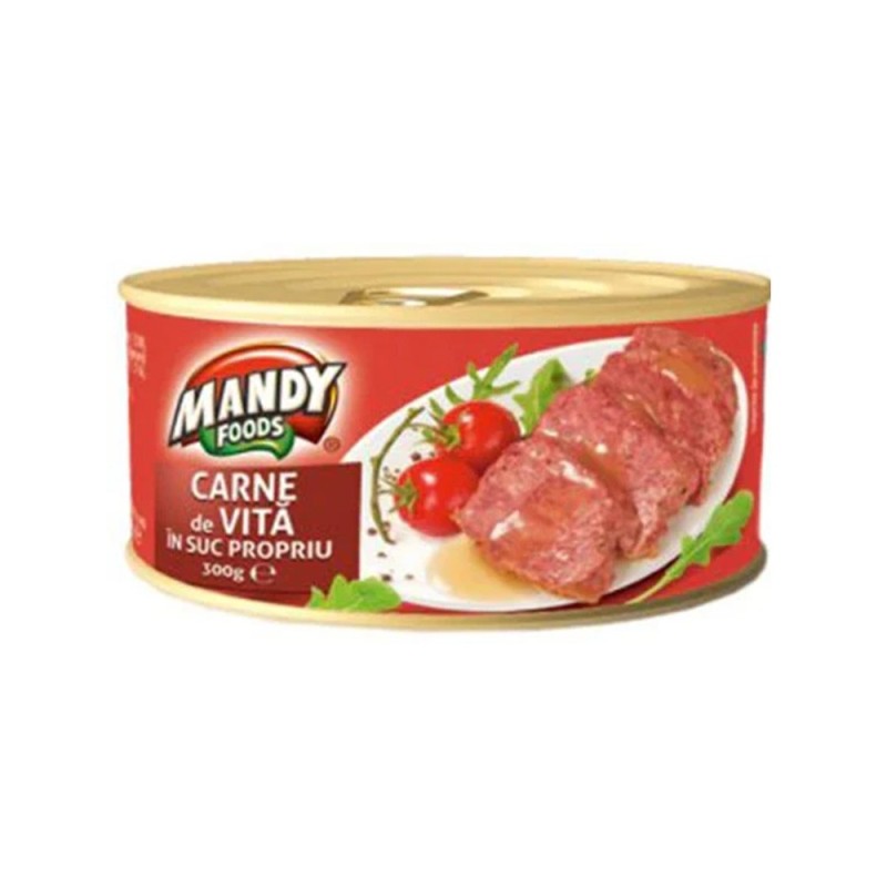 Carne de Vita in Suc Propriu Mandy, 300 g