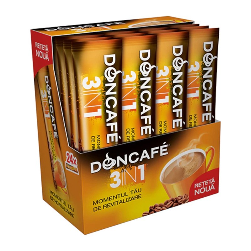 Cafea Solubila Doncafe Mix 3 in 1, 24 Bucati, 13 g