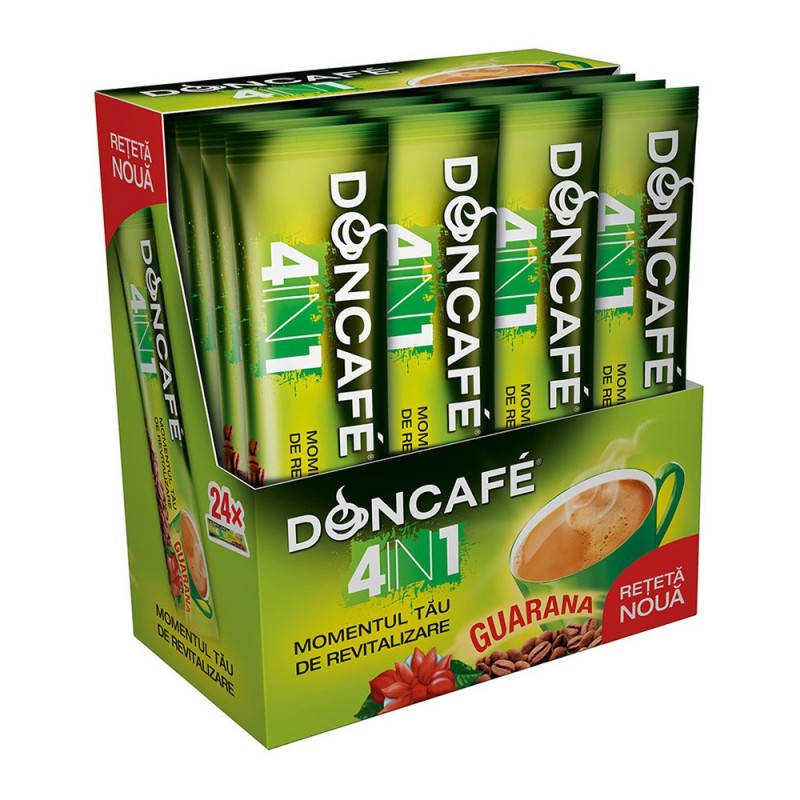 Cafea Solubila Doncafe Mix 4in1, 24 Bucati, 13 g