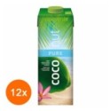 Set 12 x Apa de Cocos Eco 100% Aqua Verde, 1 l
