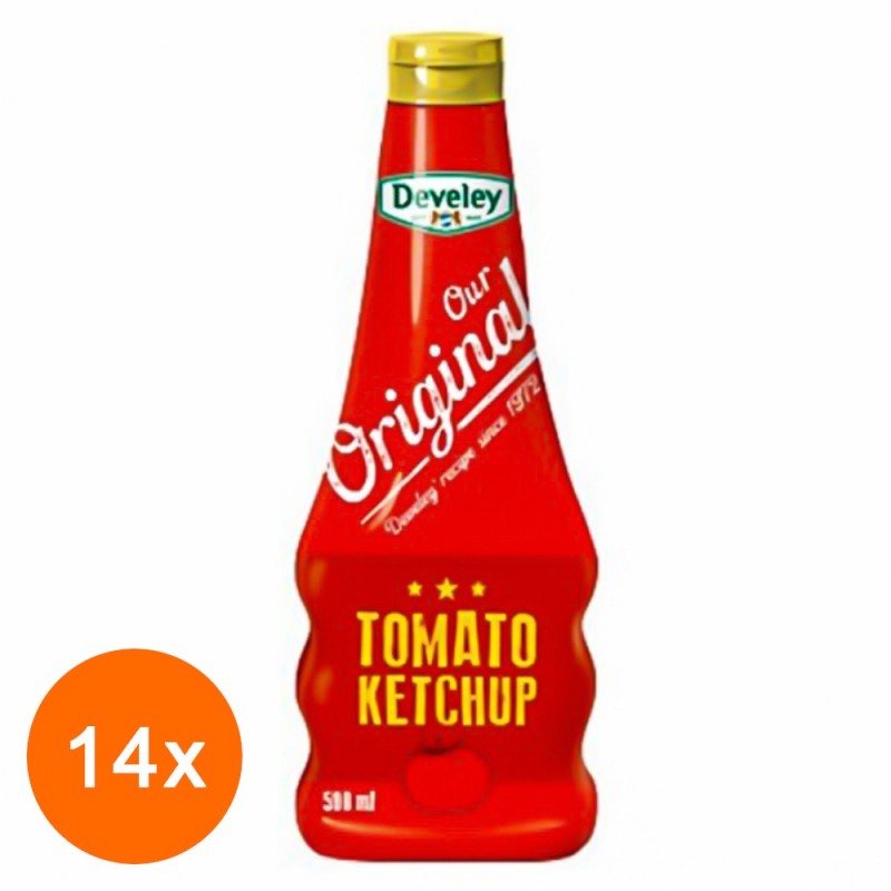 Set Ketchup Reteta Originala Develey, 14 Bucati x 547 g