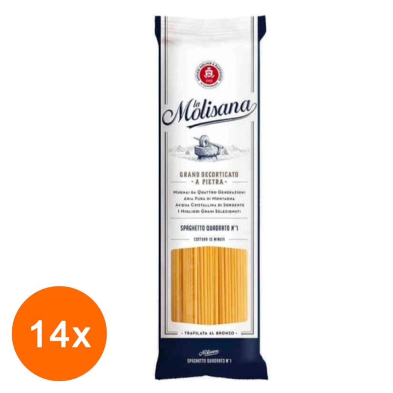 Set 14 x Paste Spaghetto Quadrato No1 La Molisana, 1 kg
