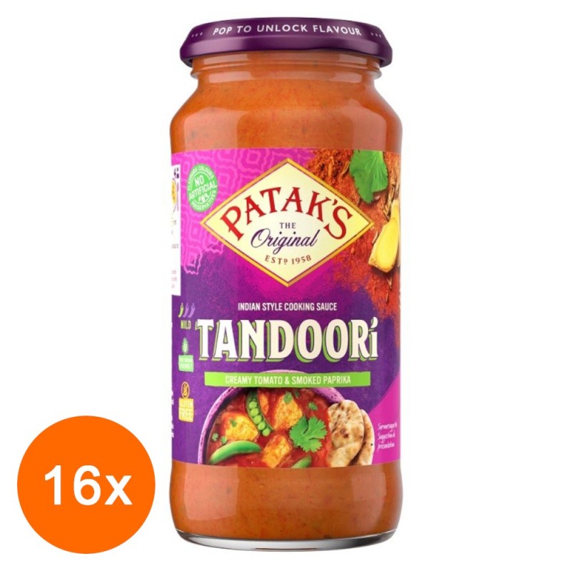 Set 16 x Sos Tandoory Curry Patak`s, 450 g