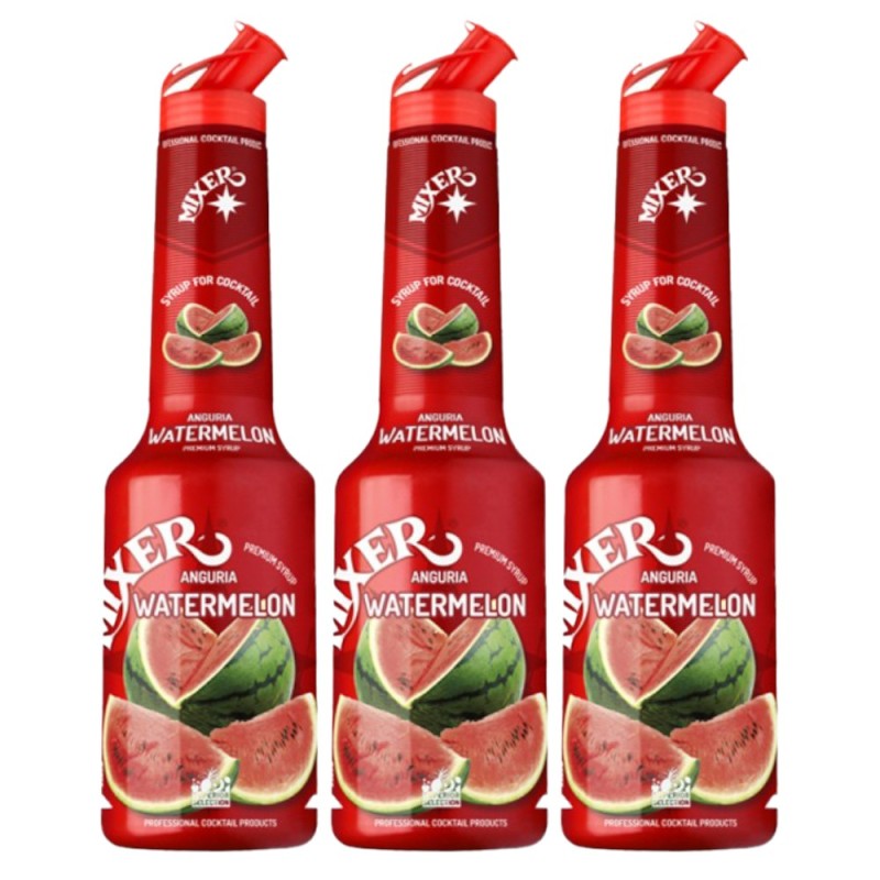 Set 3 x Pulpa Pepene Rosu Concentrat Piure Fructe Mixer, 1 l