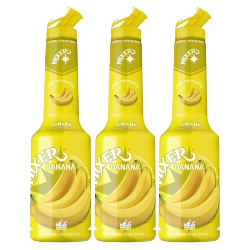 Set 3 x Pulpa Banana 100% Concentrat Piure Fructe Mixer, 1 l