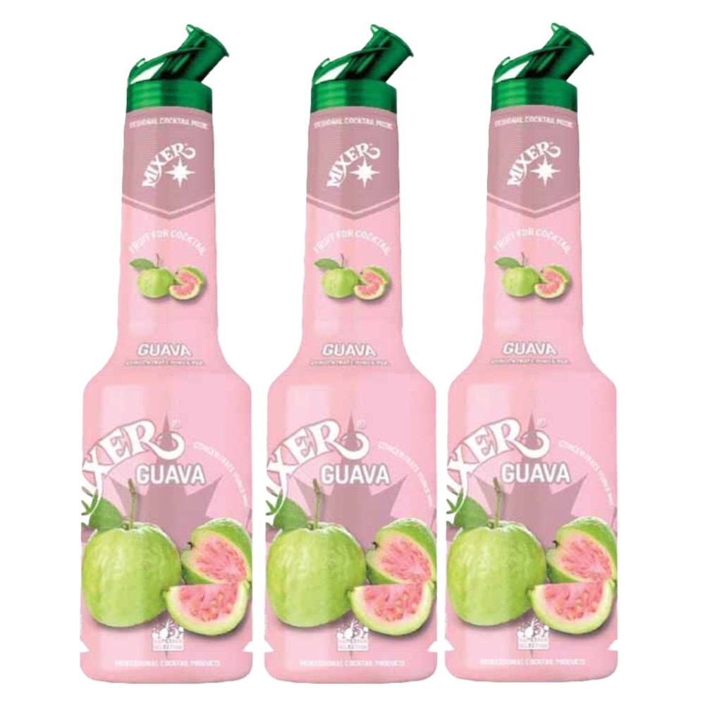 Set Pulpa Guava 100% Concentrat Piure Fructe Mixer, 3 Bucati x 1 l