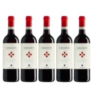 Set 5 Sticle Vin Cecchi Chianti DOCG, Rosu, Sec, 0.75 l