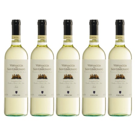 Set 5 Sticle Vin Cecchi Vernaccia Di San Gimignano, Alb, Sec, 0.75 l...