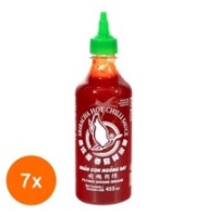 Set Sriracha Hot Chilli Flying Goose, 7 Bucati x 455 ml