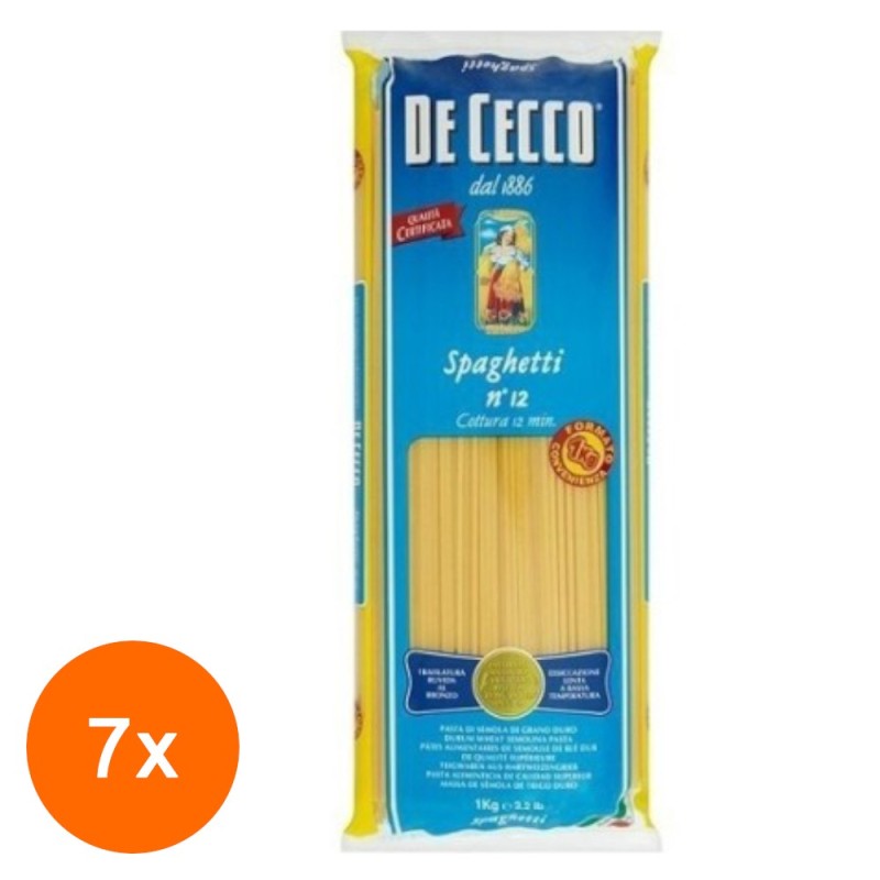 Set 7 x Paste Spaghetti De Cecco, 1 kg