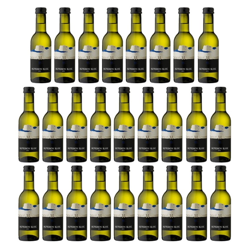 Set 26 x Sticle Vin Alb, Castel Huniade, Sauvignon Blanc, Sec, 0.187 l