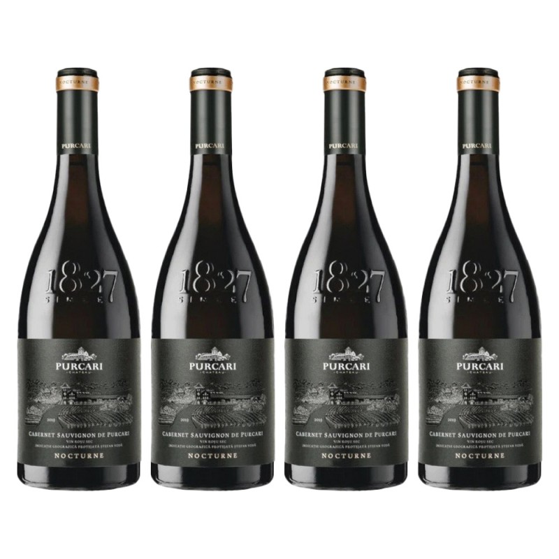 Set Vin Rosu Nocturne Cabernet Sauvignon de Purcari Sec, 4 Sticle x 0.75 l