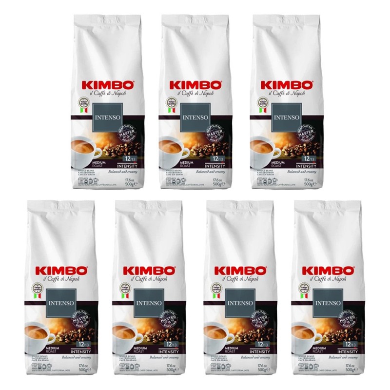 Set 7 x Cafea Boabe Intenso Kimbo, 500 g