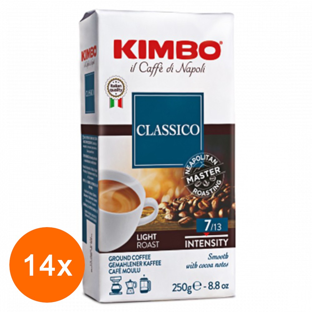 Set 14 x Cafea Macinata Aroma Classico Kimbo, 250 g