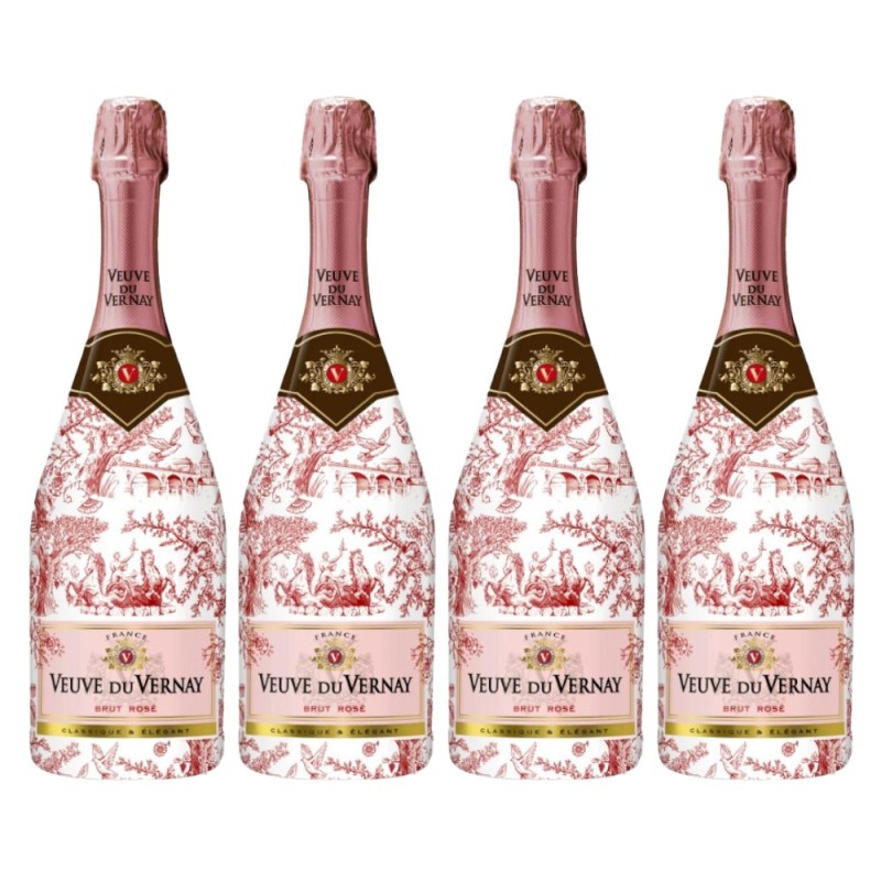 Set Vin Roze Brut Editie Limitata Veuve Du Vernay Franta, 4 Sticle x 0.75 l