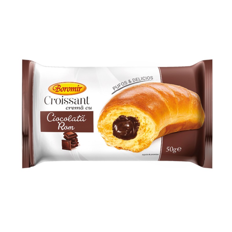 Croissant cu Ciocolata si Rom Boromir, 50 g