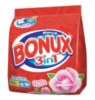 Detergent Manual Pudra Bonux 3in1 Rose, pentru Rufe Colorate, 400 g