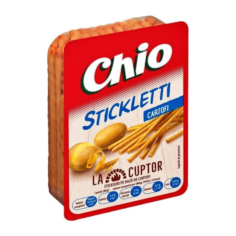Sticksuri cu Cartofi Chio Stickletti, 80 g