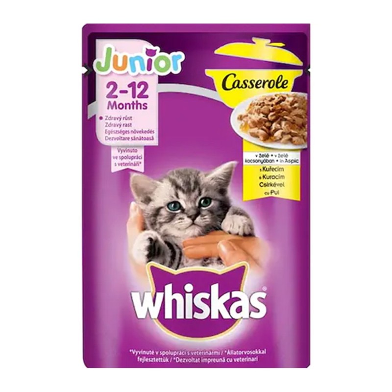 Hrana Umeda pentru Pisici Whiskas Casserole Junior, Plic, 85 g