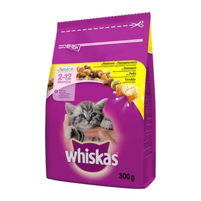Hrana Uscata pentru Pisici Whiskas Junior, cu Pui, 300 g