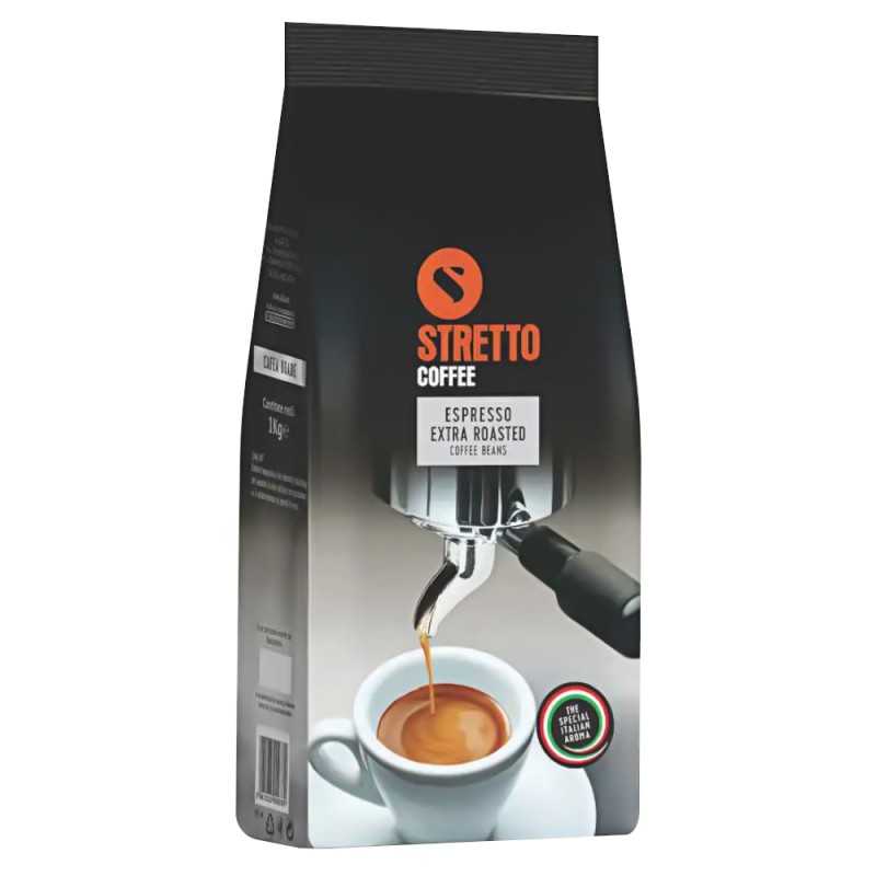 Cafea Boabe Stretto Espresso Extra Roasted, 1 kg