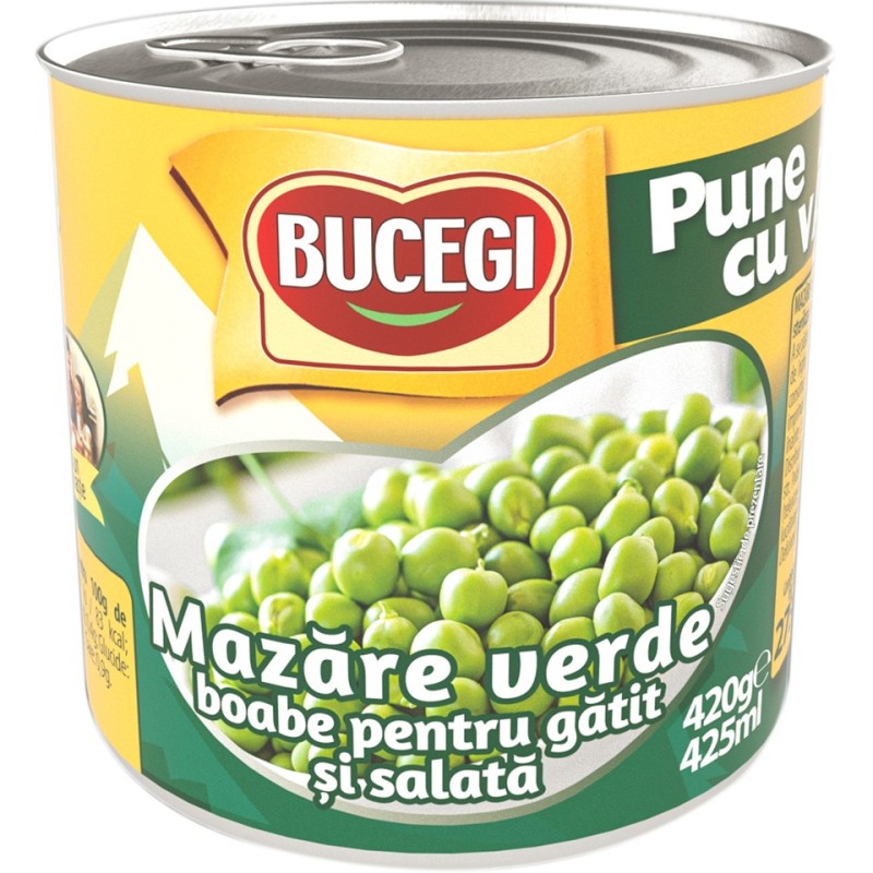 Mazare Verde Boabe pentru Gatit si Salata Bucegi, 420 g