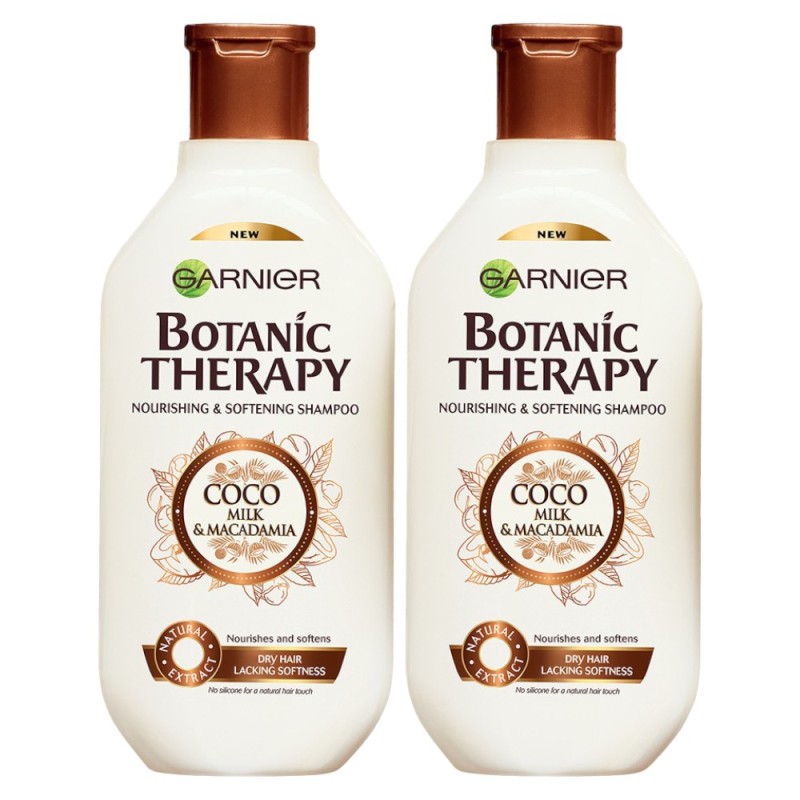Set 2 x Sampon de Par Coco Milk Garnier Botanic Therapy, 400 ml