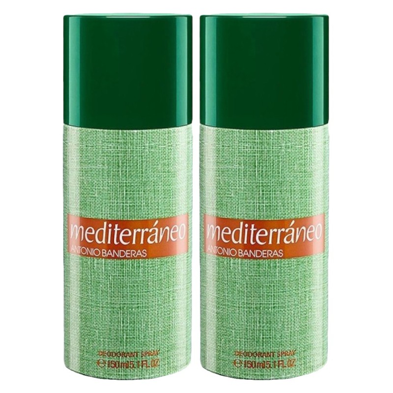Set 2 x Deodorant Spray Mediteraneo Antonio Banderas, 150 ml