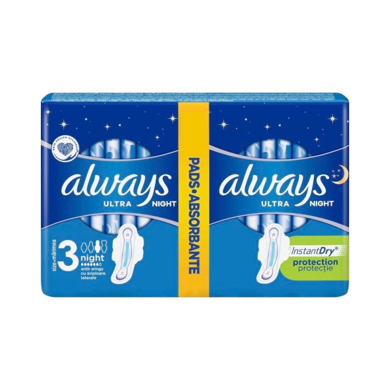 Absorbante Always Duo Pack Ultra Night Size 3, 12 Bucati