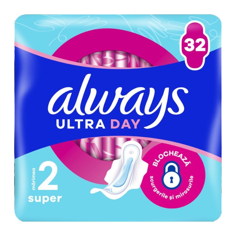 Absorbante Always Ultra Super Quattro Pack, 32 Bucati