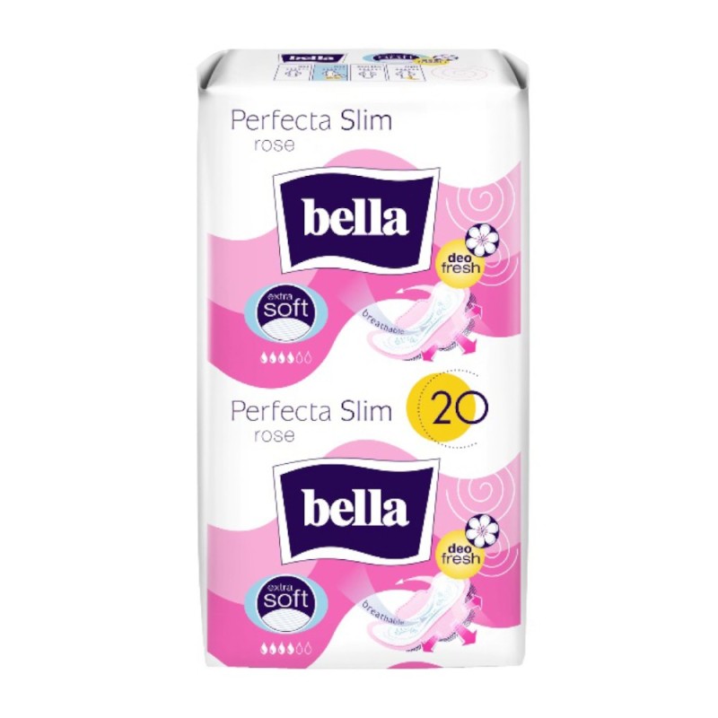 Absorbante Bella Perfecta Slim Rose Extra Soft Deo, 20 Bucati