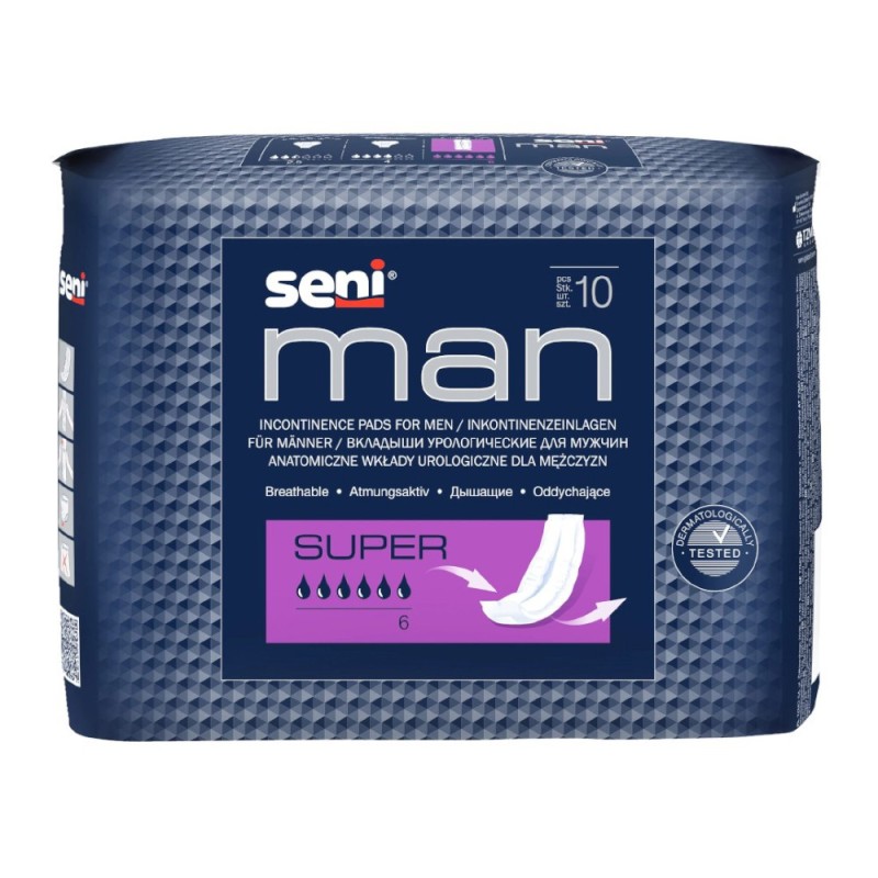 Absorbante pentru Incontinenta Seni Man Super, 10 Bucati