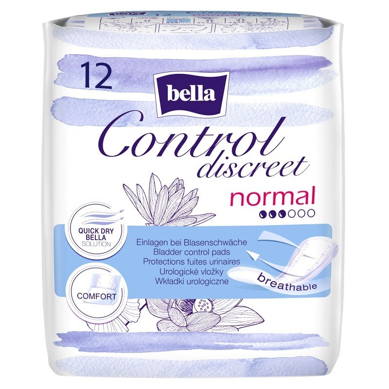 Absorbante pentru Incontinenta Urinara Bella Control Discreet Normal x 12 Bucati