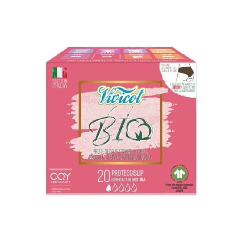 Absorbante Zilnice Bio, Ambalate Indiviual, Vivicot, 20 Bucati