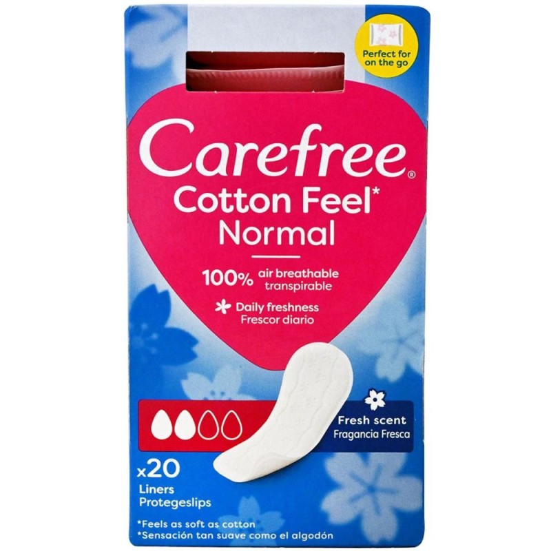 Absorbante Zilnice Cotton Feel Daily - Normal, Carefree, 20 Bucati